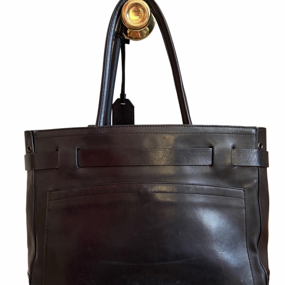 Reed Krakoff Black Leather / Python Boxer Tote - Picture 3 of 14